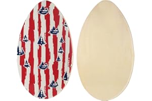 HQO LOVL 35 inch Skim Board for Kids Adults Wooden Skim Boards with High Gloss Coat for Beach Skimboards for Beginners