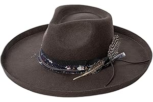 arenmi Wool Homburg Panama Hat Exotic Maillard for Women Men Photo Props Western for Men Women Unisex Wear Headwear