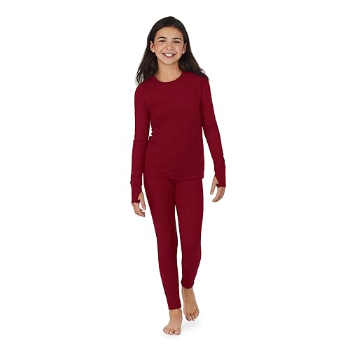 Cuddl Duds Thermal Underwear for Kids Girls Cold Weather Clothes
