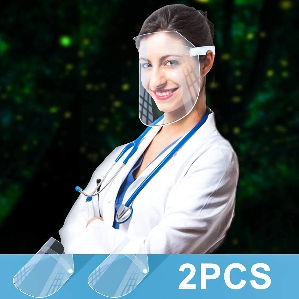 2PCS Cap Face Shield Detachable Eye Protection Shield Full Face Protective Hat Portable for Women Men Head Protection Shield