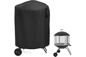 Hengme Outdoor Fireplace Cover for Fire Sense 01471 Fire Pit,Heavy Duty Outdoor Fire Pit Cover for Aoxun Chiminea Fire Pit,Outside Wood Burning Fire Pit Cover