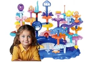 PSDVAYI Ocean Underwater World Coral Toy, Large Ocean Blocks for Age 3-6, Coral Garden Building, Realistic Sea Animal Toys STEM Toy for Toddler Activities Ages 3 4 5 6 Easter Birthday Gifts (76PCS)