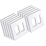 [10 Pack] BESTTEN 2 Gang Mid-Size Screwless Outlet