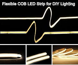 dephen UL-Listed COB LED Strip 16.4ft, Warm White