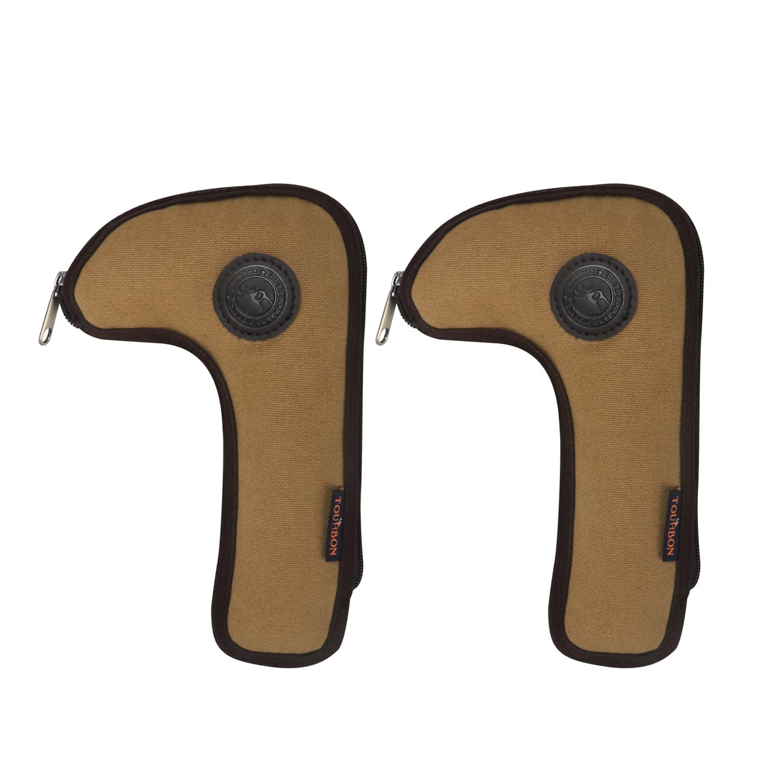 Tourbn TOURBON Heavy Duty Canvas Rifle Bolt Pouch Padded Sheath Holder 2pcs Pack, Brown, 15.5 * 24.5 * 2cm
