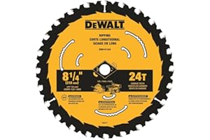 DEWALT Circular Saw Blade, 8 1/4 Inch, 24 Tooth, Framing & Ripping (DWA181424)