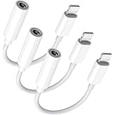 Lightning to 3.5 mm Headphone Jack Adapter, [Apple MFi Certified] 3 Pack iPhone 3.5mm Headphones/Earphones Jack Aux Audio Don