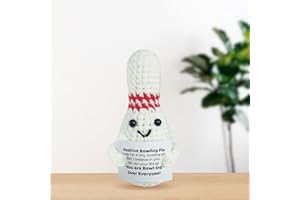 Positive Crochet Bowling Ball Is a Gift for Bowling Enthusiasts, With a Motivational Card, Suitable for Giving to Friends, Fa