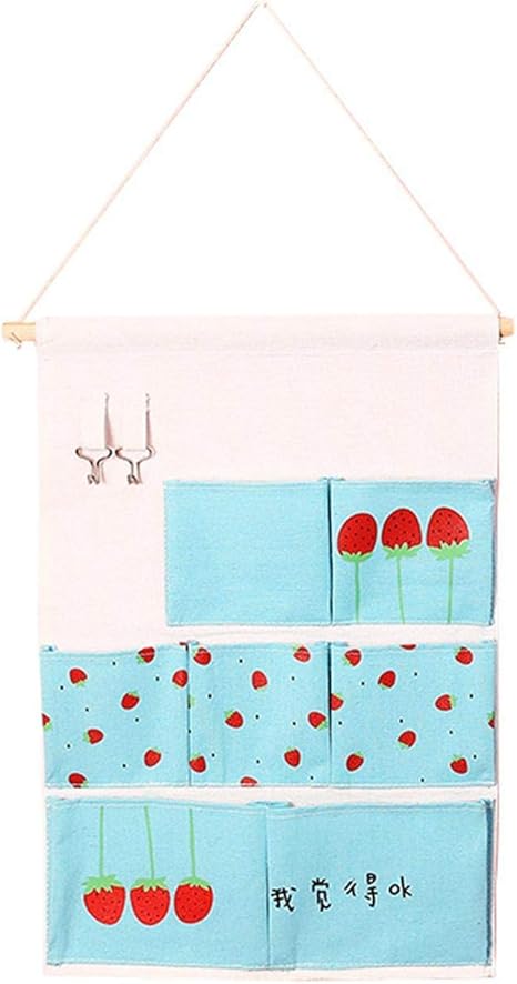 FUdeza de Colores Corte Cartoon Bolsas Almacenaje, Lino/Tela de Algodón