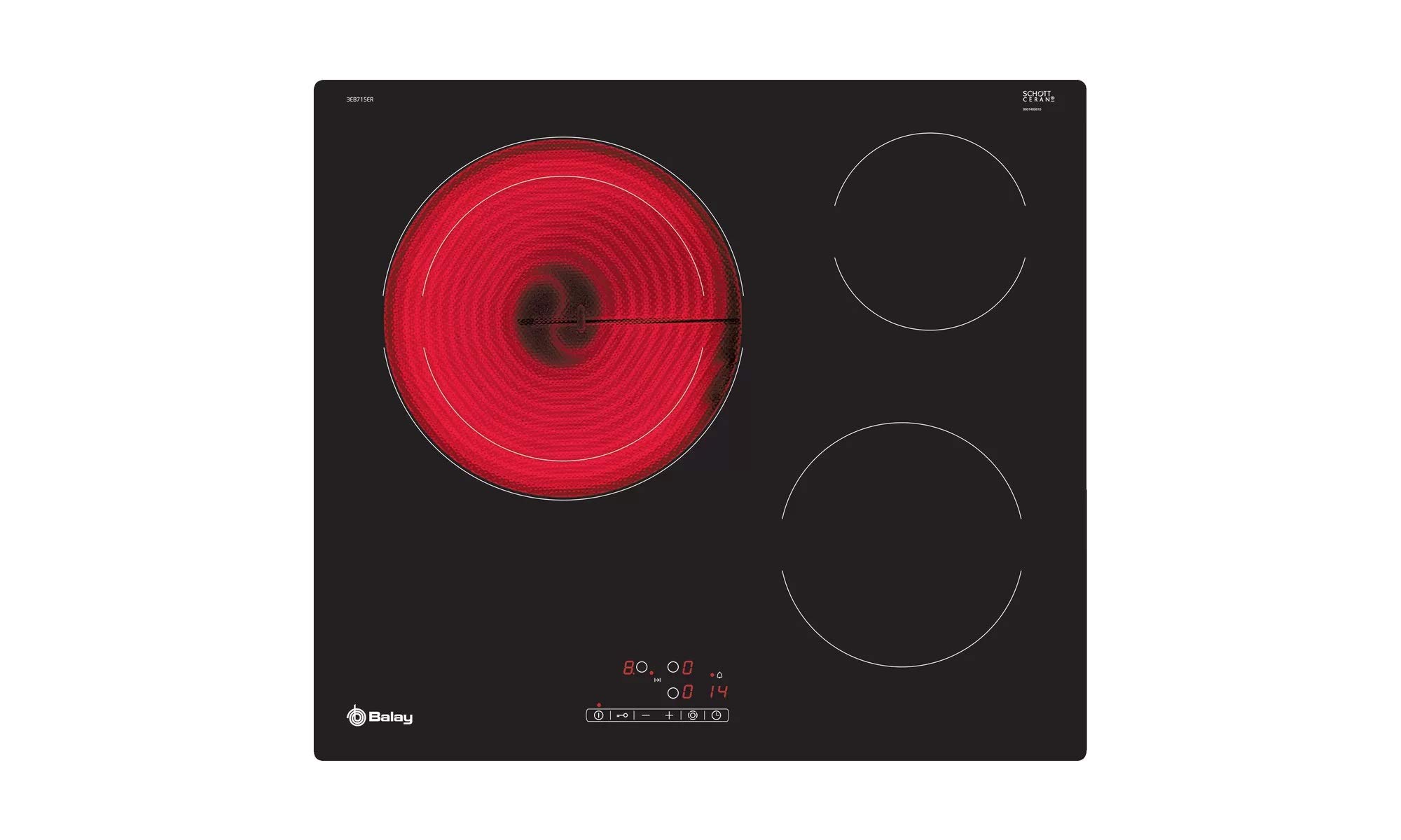 Balay-3EB715ER-Placa-vitroceramica-3-Zonas-de-Coccion-Zona-gigante-de-28-cm-de-coccion-60-cm-Sin-bisel-Color