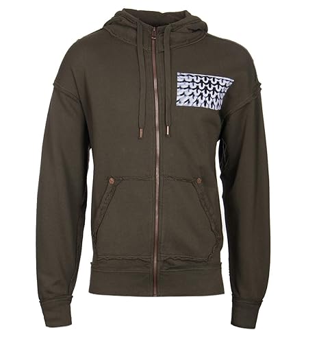 True Religion Sublimierter Military Green Zip Hoodie