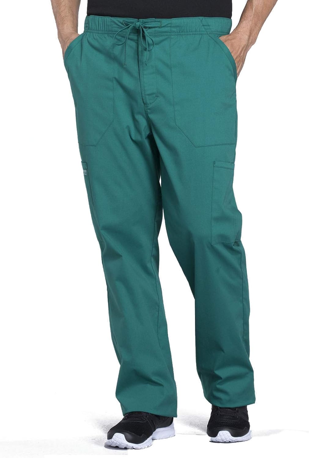 CHEROKEE WW Professionals Men's Tapered Leg Drawstring Cargo Scrub Pant WW190: Clothing