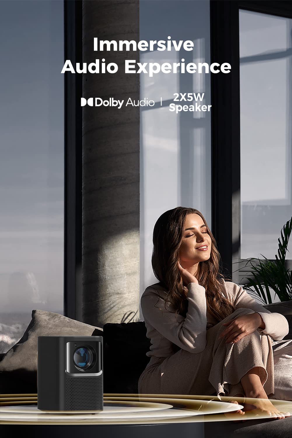 Bluetooth Projector, Emotn N1 Netflix Officially-Licensed Smart Projector, Native 1080P Movie Projector with 5G Wi-Fi and Bluetooth 5.0, Autofocus Auto Keystone, 120