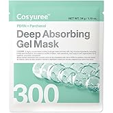 COSYUREE PDRN + Panthenol Deep Absorbing Hydrogel Mask, Korean PDRN Hydrogel Mask, Overnight Face Mask, Hydrating, Glass Skin, Repairing, Korean Skincare, 34g x 4ea