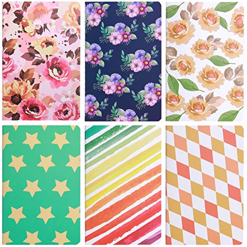 NUOLUX Small Pocket Notebook Mini Lined Memo Paper Book/Journals/Diary,3.5"x5.5",6 Pack