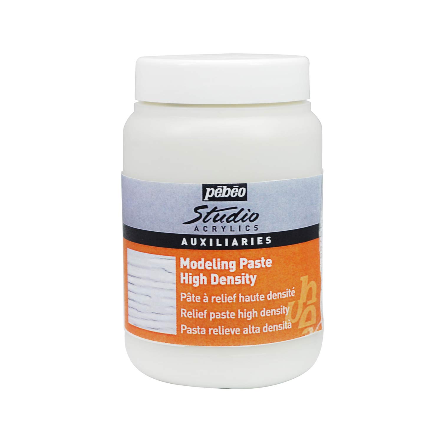 PEBEO Studio Acrylics Auxiliaries-High Density Modelling Paste 250ml jar, White, 250 ml (Pack of 1)