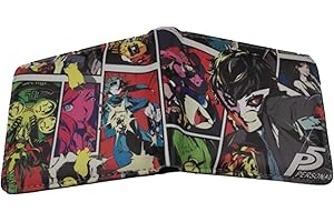 WANHONGYUE Anime Persona Game Wallet Artificial Leather Purse Billfold Cosplay Money Clip Bifold Card Holder 1014-3