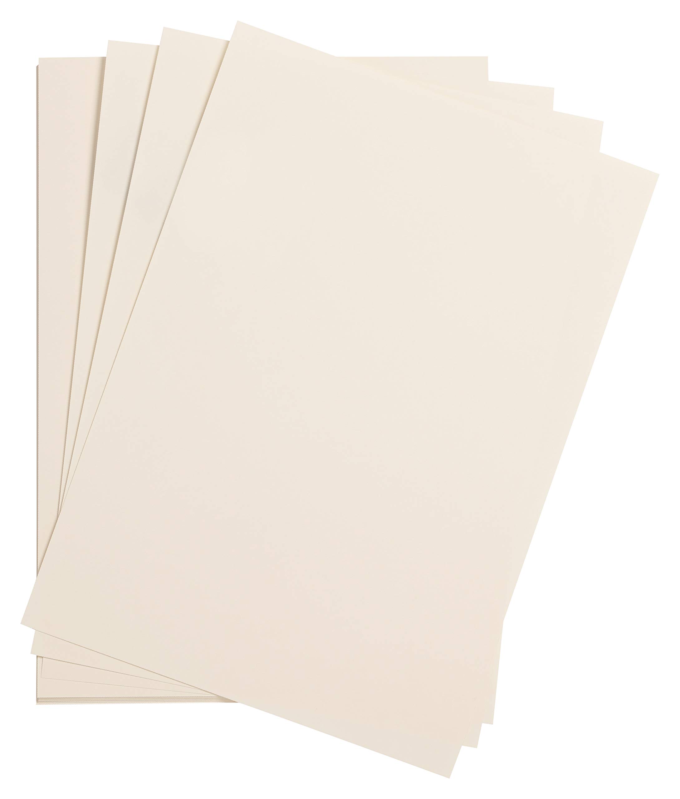 Clairefontaine - Ref 975575C - Maya Smooth Coloured Drawing Card (Pack of 25 Sheets) - 185gsm - A2 (59.4 x 42cm) - Ivory Colour - Deep Dyed, Acid Free, pH Neutral