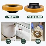 Angoily Toilet Seal Flange Ring Wax Bowl Gasket for Gas Odor Watertight Khaki view 7