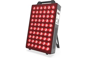 BONTANNY Red Light Therapy Device, Remote Control 60 Dual Chip Clinical Grade LED Lamp, 660nm 850nm Red Near Infrared High Power Panel with Timer, Great for Body, Face, Pain, Skin, Recovery, 100W