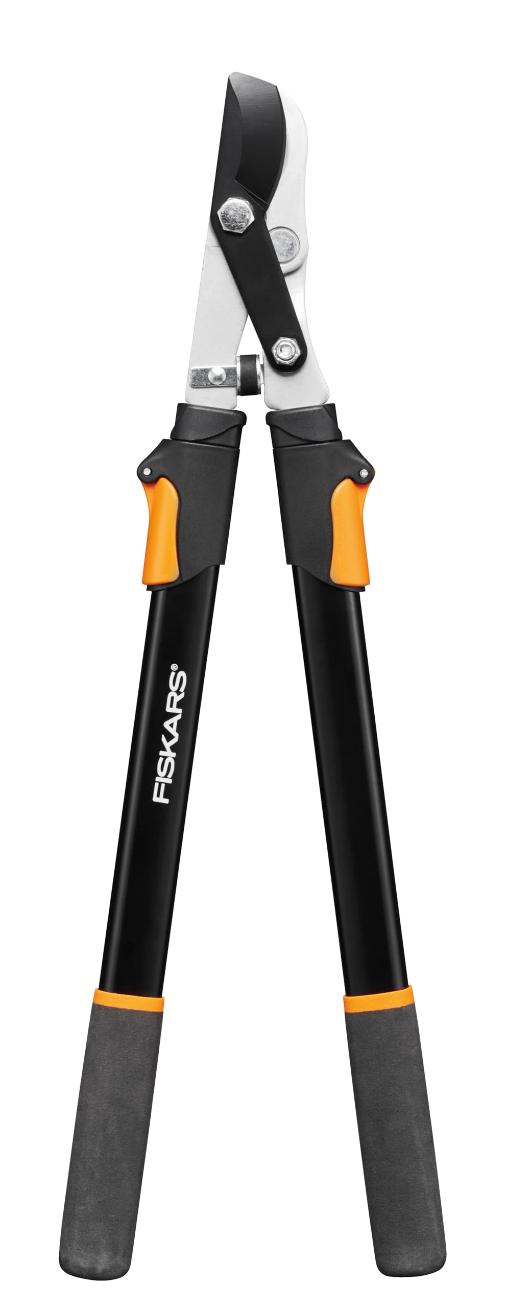 Fiskars Telescopic Tree Pruner for fresh wood, Non-stick coating, Hardened Precision Steel, Handle length: 63 to 83 cm, Black/Orange, L13, 1027528