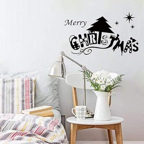 Amazon Chui Cc 家飾り ウォールステッカークリスマスウォールステッカー リビングルームのベッドルームデコレーションステッカー Diy彫刻 手作りステッカー 壁紙 ウォールステッカー オンライン通販