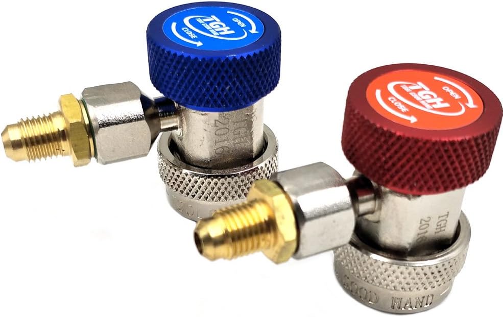 Nikauto 1Pair r134a High & Low Pressure Automotive Air Conditioning Quick Coupler Connector Adapters: Automotive