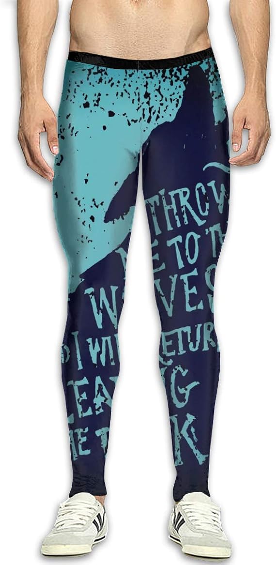 FIRS Throw Me to The Wolves Men's Yoga Leggings Pants Sport Leggings