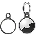 Stouchi AirTag Holder Key Ring, Aluminium Invisible Slim Keychain Case for AirTag 2021 Items Finder iPhone 15/14/13/12, Dogs, Keys, Backpacks AirTag Accessories (1)