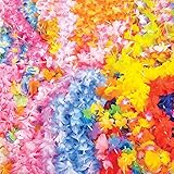 Mega Silk Lei Assortment (50 ct) for Tropical Hawaiian Luau Party Favors