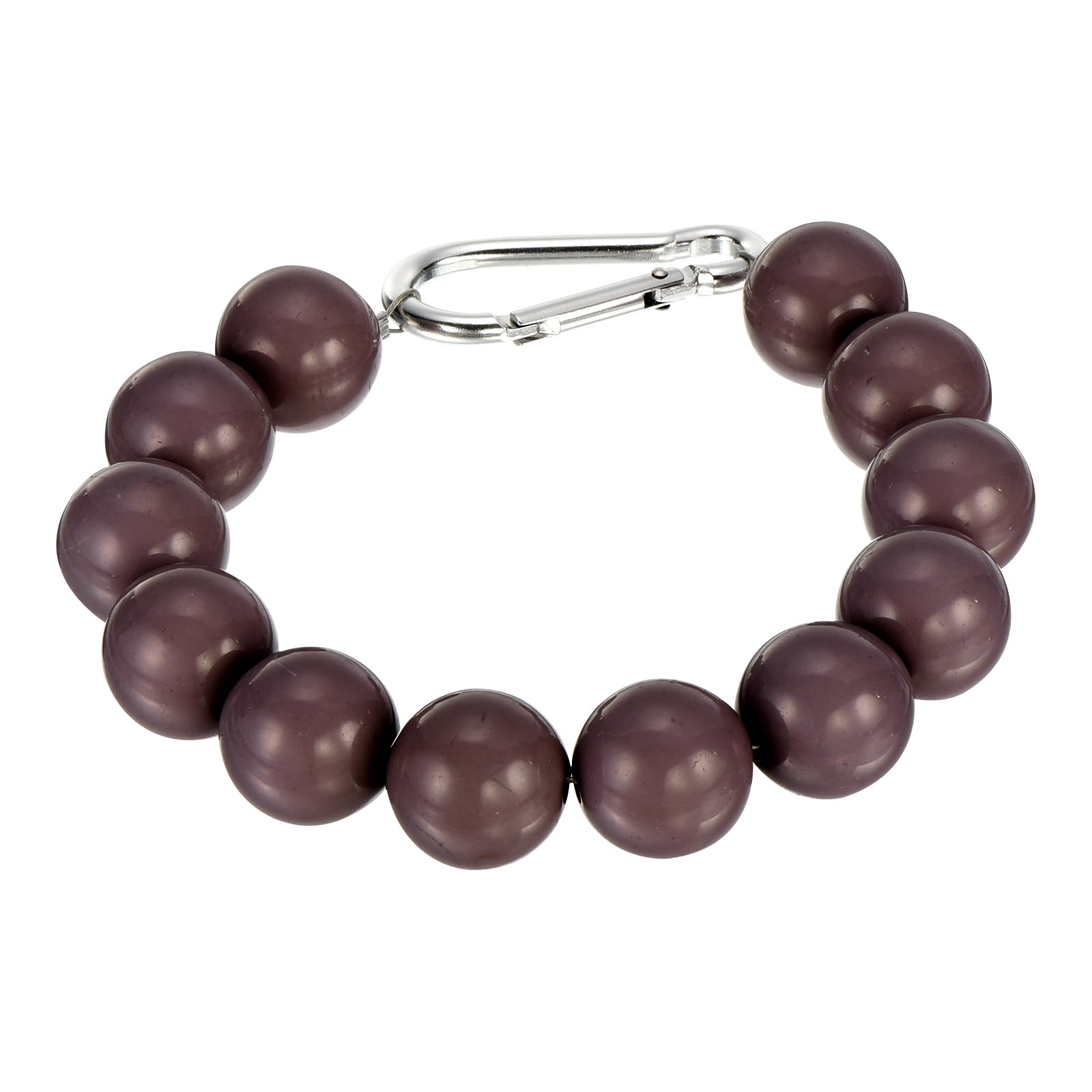 PATIKIL 1 Pcs Flagpole Retainer Ring Flag Pole Accessories, Flag Beaded Mount Ring Keep Flag Close to Pole Weight with Stainless Steel Cable for Indoor Outdoor Flagpole Gray