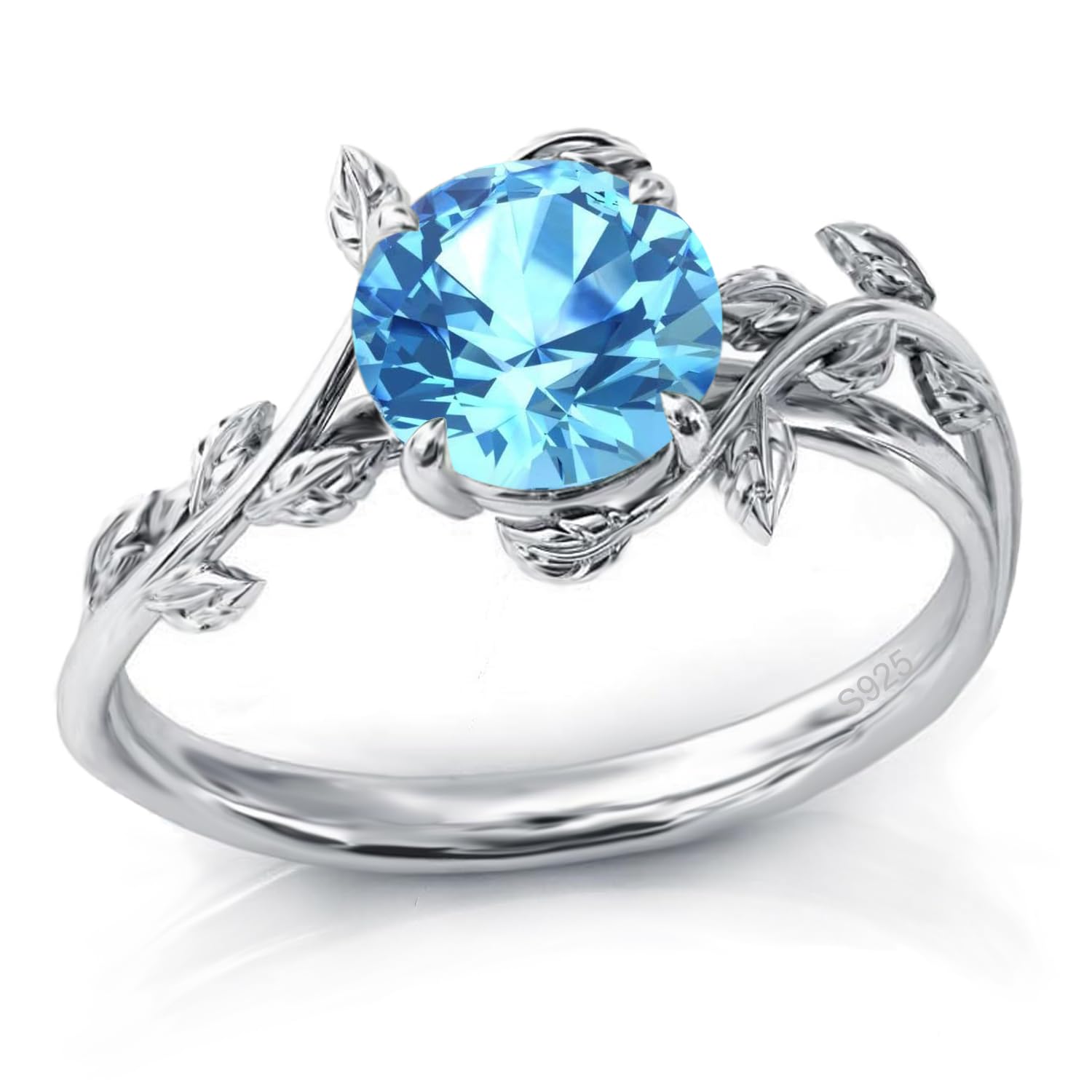 Wasee December Birthstone Ring 925 Sterling Silver