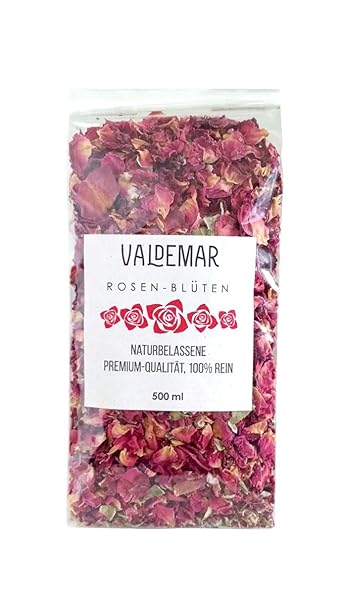 Rosenblüten-Blätter - 500ml Premium-Qualität, sortenrein und 100% Zusatzfrei - herrliche Farbe und Duft