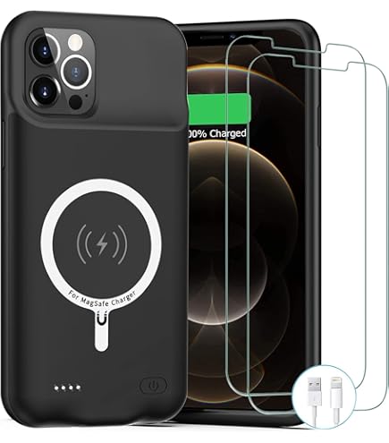 Amazon.com: Battery Case for iPhone 12 Pro Max, 10800mAh High