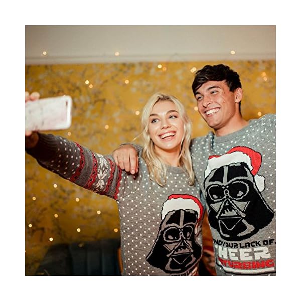 Numskull Unisex Official Star Wars Darth Vader Knitted Christmas Jumper for Men or Women - Ugly Novelty Sweater Gift… - Image 4