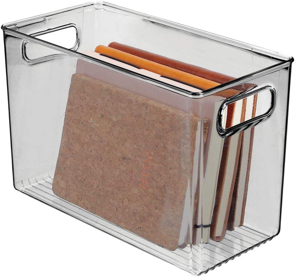 mDesign Deep Plastic Home Storage Organizer Bin for Cube