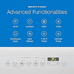 hOmeLabs 50 Pint Wi-Fi Dehumidifier with Pump for