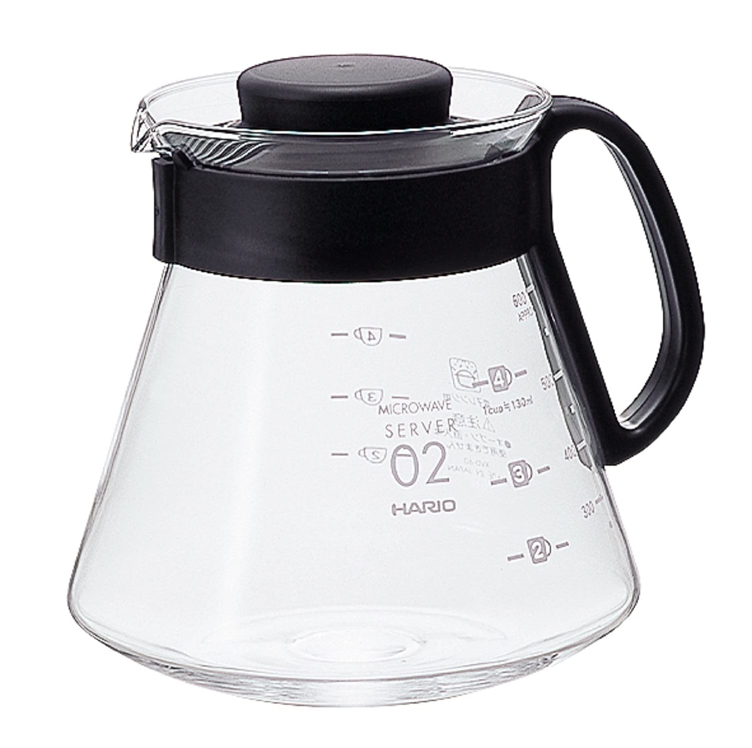 HARIO (ハリオ) V60 レンジサーバー 600ml 2~5杯用 ブラック コーヒーサーバー 耐熱ガラス 日本製 XVD-60B商品画像