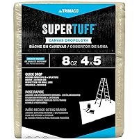 Trimaco SuperTuff 8 oz Premium Contractor Grade Heavyweight Canvas, 4-feet x 5-feet