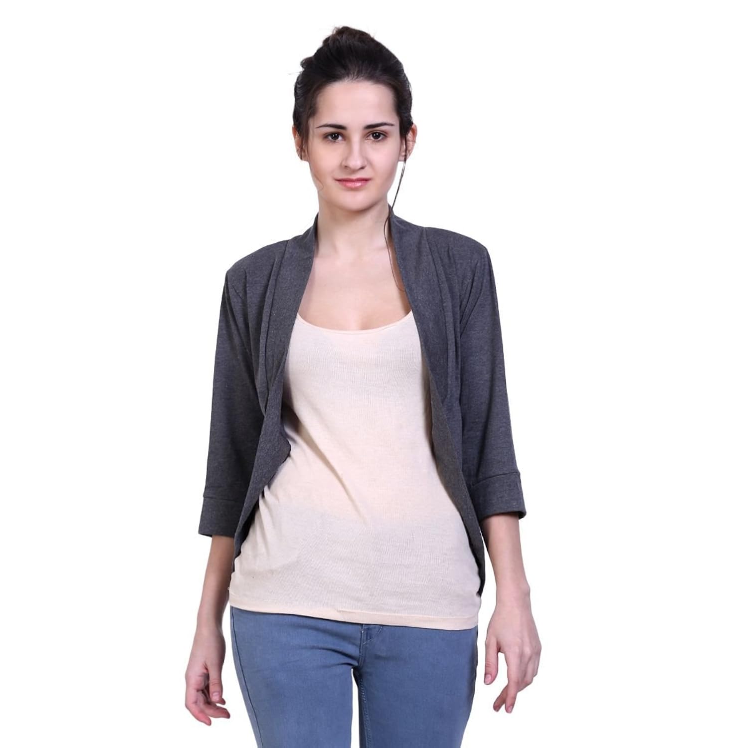 teemoods women's cotton 3/4th sleeves fashionable shrug, summer shrug for ladies