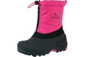 ICEFACE Snow Boots for Kids Waterproof Durable and Slip Resistant Winter Snow Boots for Boys and Girls with Insulated Fleece Lining, Perfect for Snowy Adventures. Ideal Snow Boots toddler to Keep Feet Warm and Dry