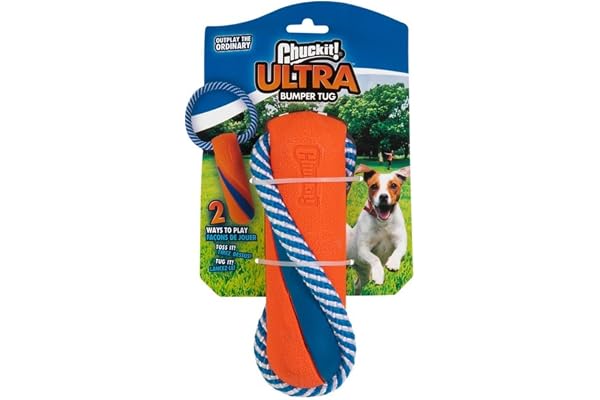 Chuckit! Ultra Bumper Tug Dog Toy,Orange,Medium