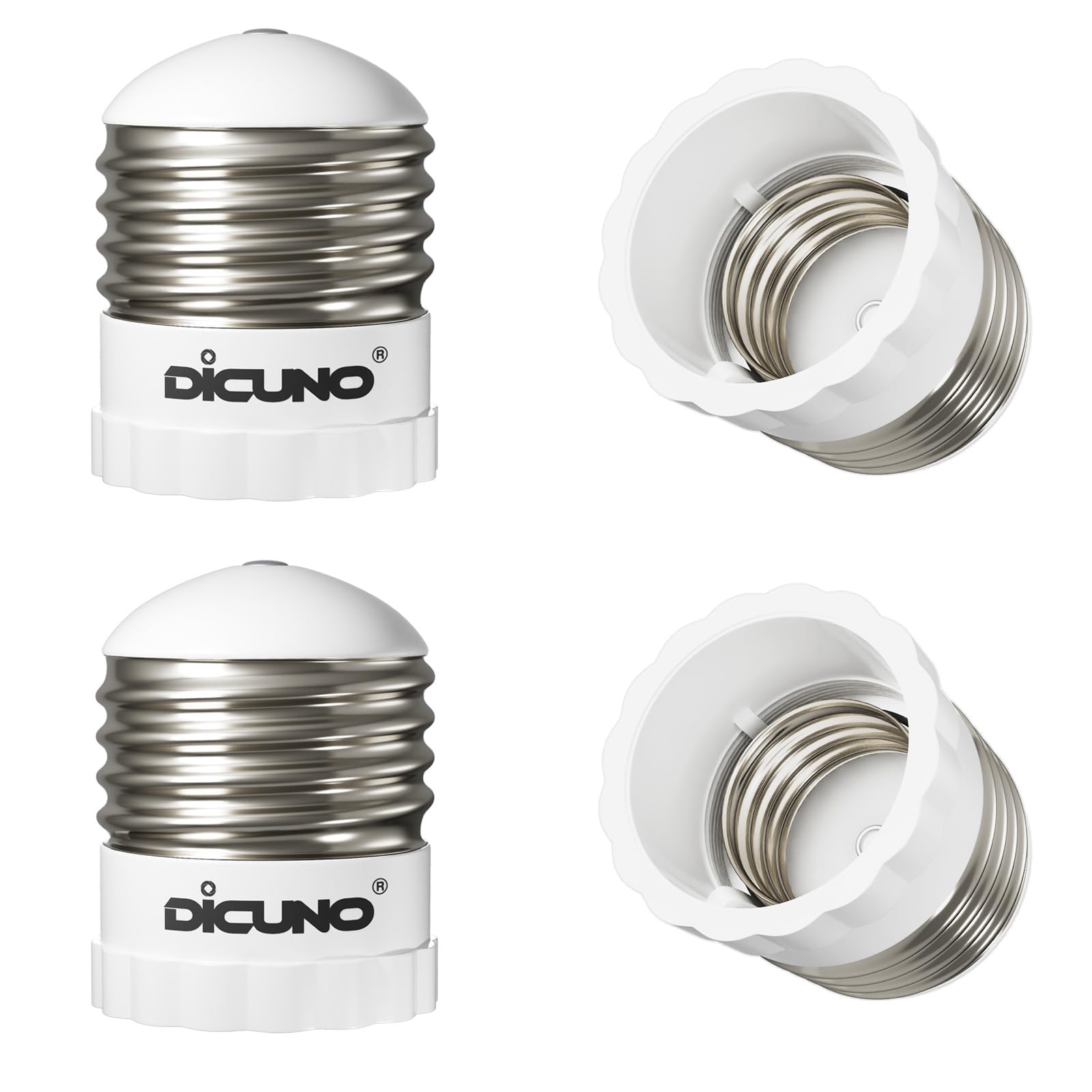 DiCUNO E26→E17口金変換アダプタ 電球ソケット 4個入商品画像