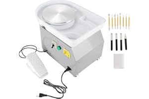MAOPINER Electric Pottery Wheel Machine Ceramic Work Clay Forming Machine DIY Art Craft Tool 110V US Plug 25CM 350W