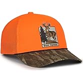 Deer Opener Mossy Oak Hunting Hat, Mesh Back, Trucker Hat for Men, One Size, Blaze Orange/Camo