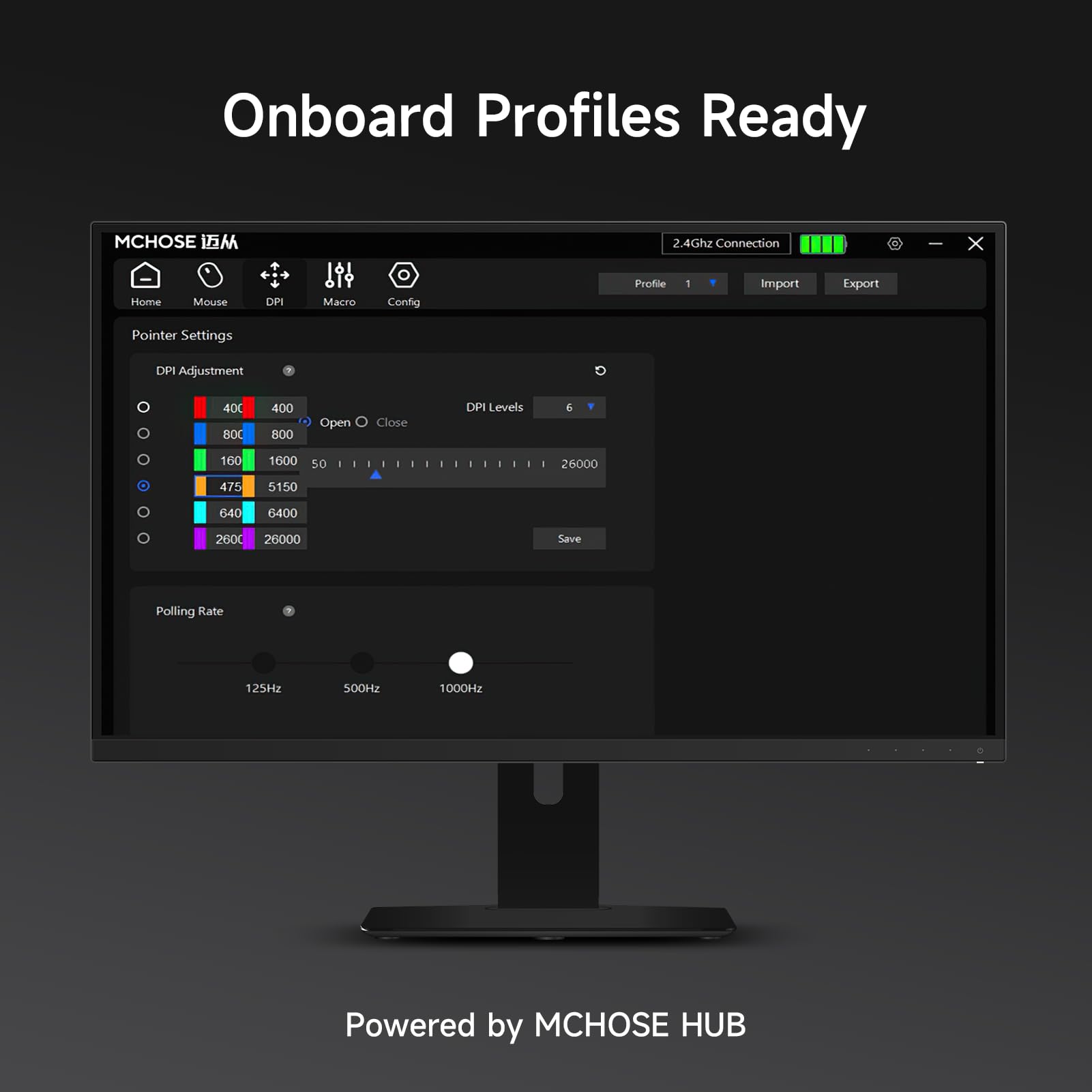 MCHOSE L7 Ultra Topspeed Wireless Gaming Mouse with PAW3950 42K Sensor, 46g Super Lightweight, OMR Optical Switches, 8000KHz Polling Rate, 2.4GHz/BT/Wired Tri-Mode, 8 Programmable Controls (Blue)