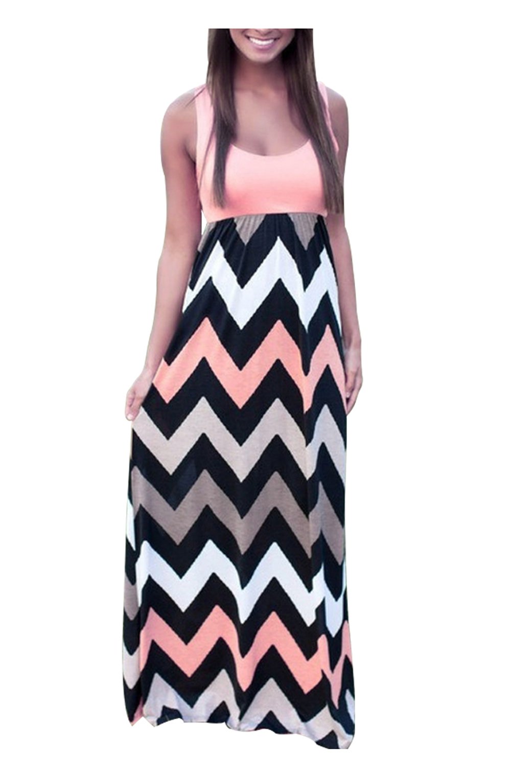 Womans Chevron Maxi Dress
