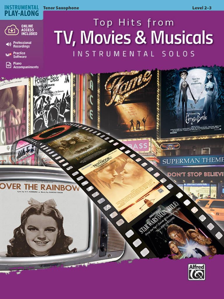 Top Hits from TV, Movies & Musicals Instrumental Solos: Tenor Sax (Book ): Tenor Sax, Book & Online Audio/Software/PDF (Top Hits Instrumental Solos)