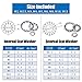 Hilitchi 400-Pcs 304 Stainless Steel External Internal Tooth Star Lock Washers Assortment Kit - Included: M2 M3 M4 M5 M6 M8 M10 M12