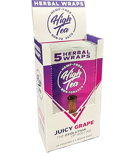 High Tea Non Tobacco All Natural Herbal Smoking Wraps - Mango Dream